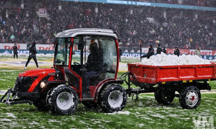 «Локомотив»: победа в дерби на отложенном старте ФК Локомотив. Снегопад