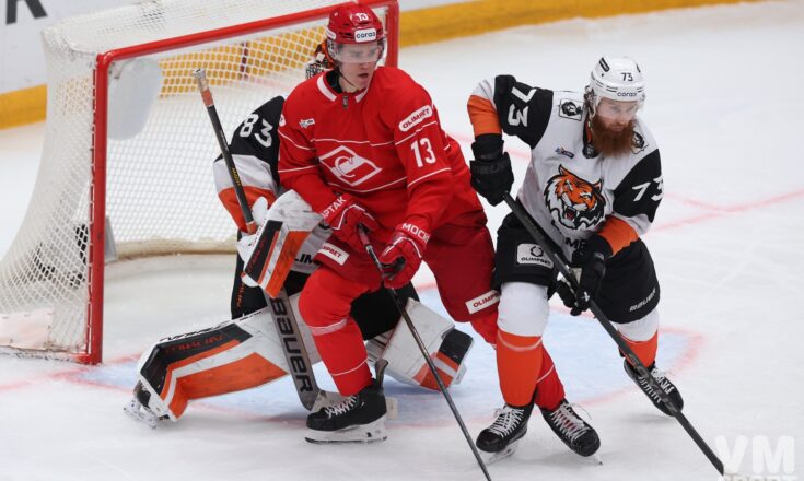 Возвращение Жамнова принесло «Спартаку» «сухую» победу над «Амуром» ХК Спартак-ХК Амур