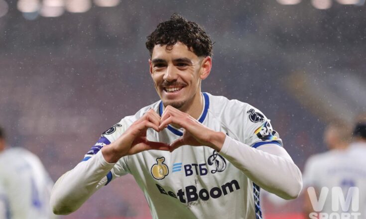 Московское «Динамо» не смогли остановить ни снегопад, ни травмы. На этот раз бело-голубые разгромили в дерби ЦСКА Николас Маричаль/ ФК "Динамо" Москва/ 08032026