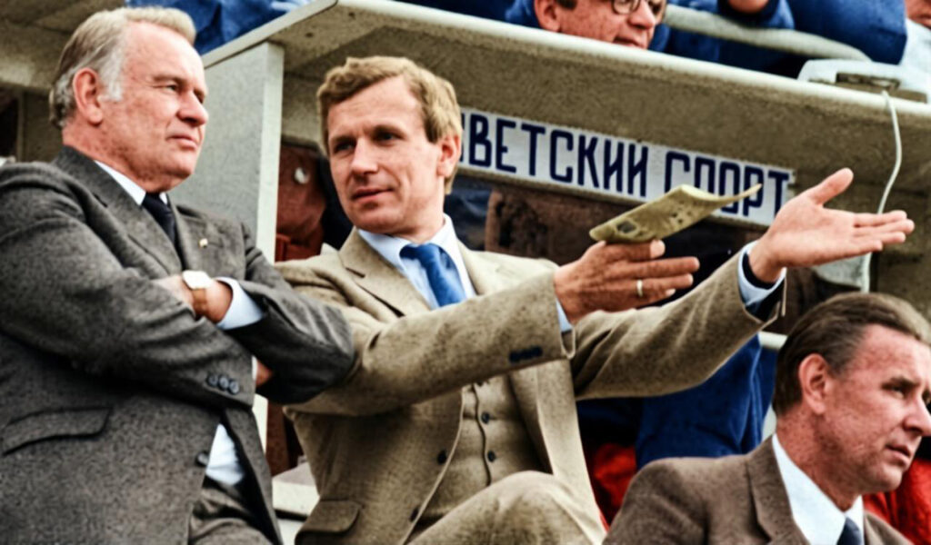 Константин Бесков, Вячеслав Колосков и Лев Яшин