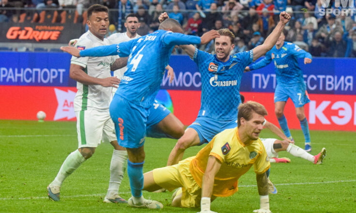 "Зенит" вырвал победу в концовке матча с "Ахматом" ФК Зенит-ФК Ахмат